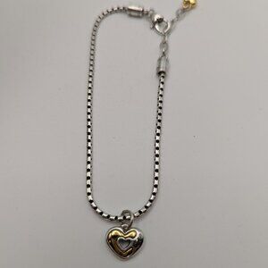 Brighton Silver and Gold Love Bracelet
